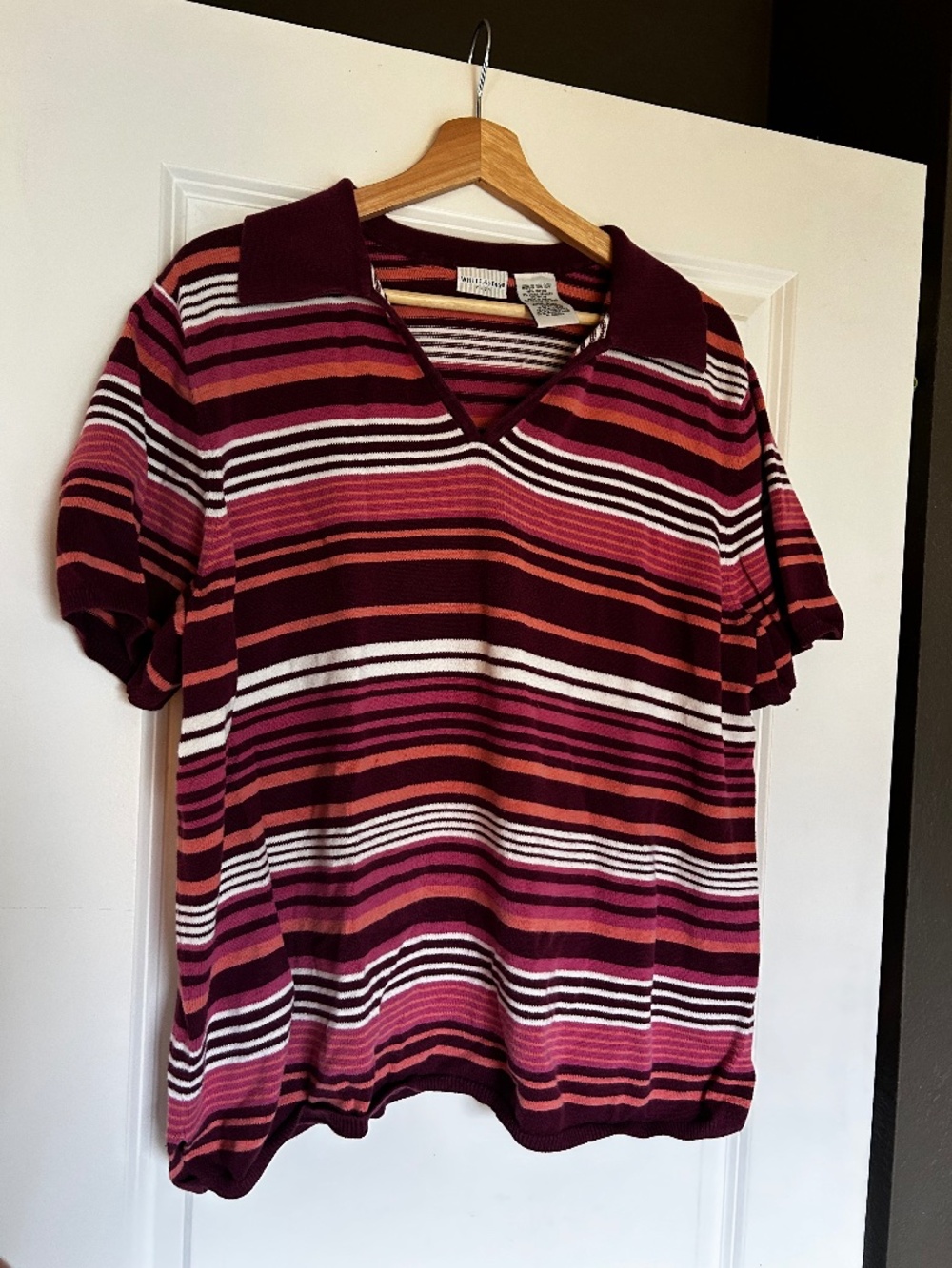 Vintage Striped Sweater with Collar